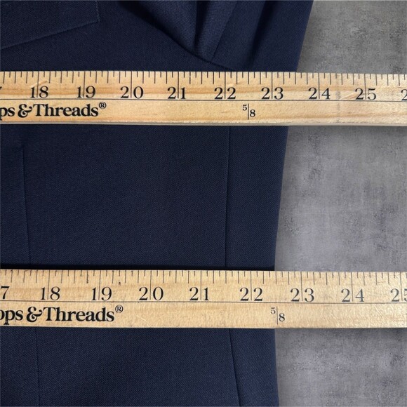 AMERICAN LIVING Men’s Navy Blazer 44R Sport Coat Two Button Jacket 100% WOOL - Picture 11 of 13